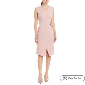 Nanette By Nanette Lepore Belted Pink Sheath Dress